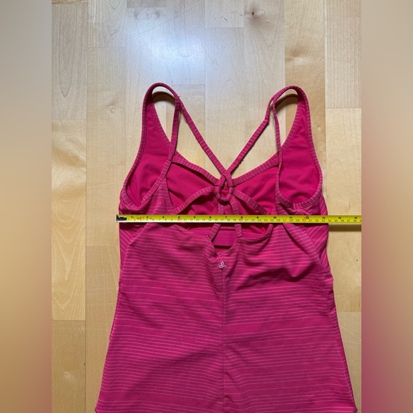 PrAna Dreaming Yoga Top Pink Striped Tank Top Size Small - Picture 6 of 7